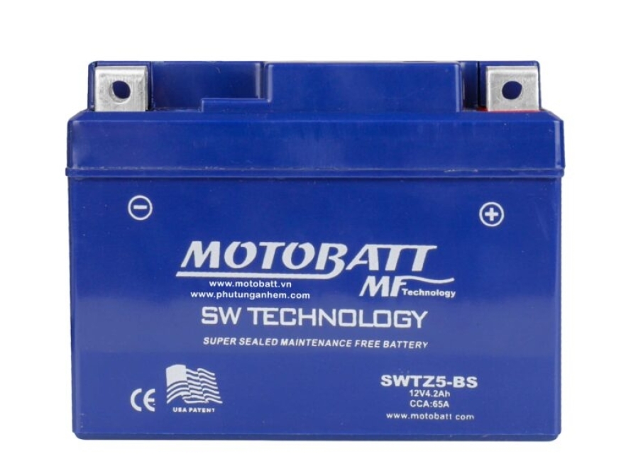 Bình ắc quy Khô Motobatt SWTZ5-BS