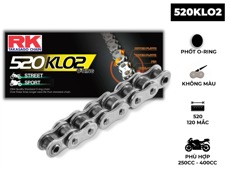 SÊN RK 520 KLO2 KHÔNG MÀU