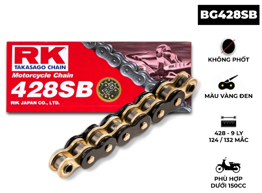 SÊN RK 428SB 132L VÀNG ĐEN