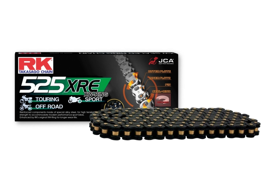 SÊN RK GB525 XRE 120L MÀU ĐEN CỐT VÀNG
