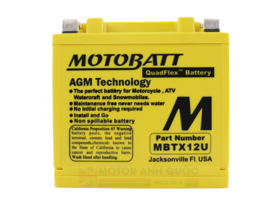 Bình ắc quy Motobatt MBTX12U