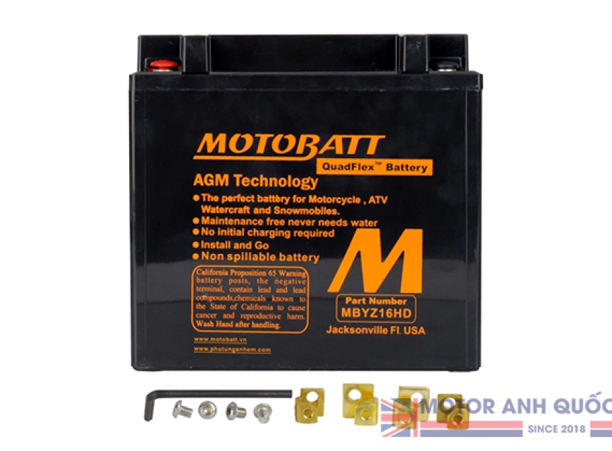 BÌNH ẮC QUY MOTOBATT MBYZ16HD
