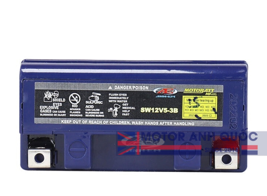 Bình ắc quy Motobatt SW12V5-3B