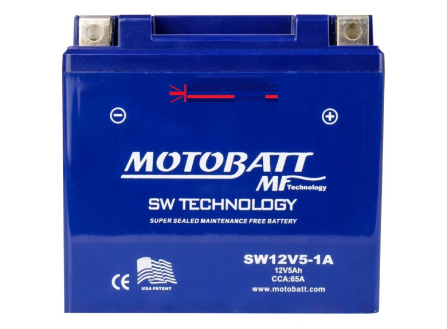 Bình ắc quy Khô Motobatt SW12V5-1A