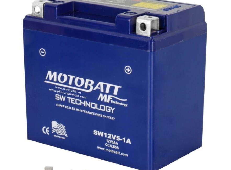 Bình ắc quy Khô Motobatt SW12V5-1A